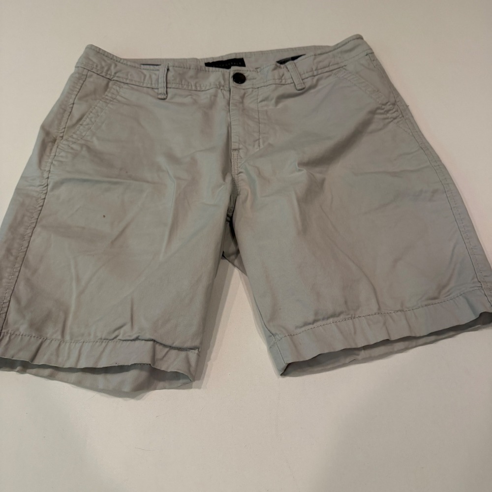 Aeropostale Light Gray Chino Bermuda Shorts Women's Casual Preppy